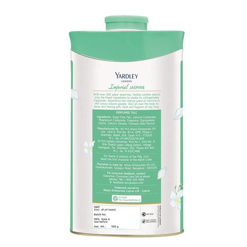 Yardley London Imperial Jasmine Perfumed Talc, 100 g